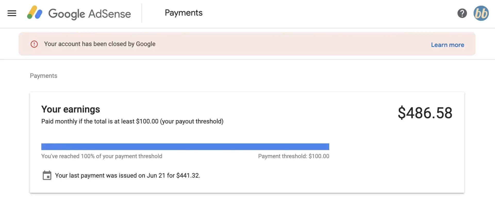 Adsense Balance